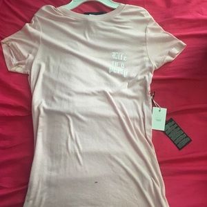 A pink stretchy shirt from forever 21